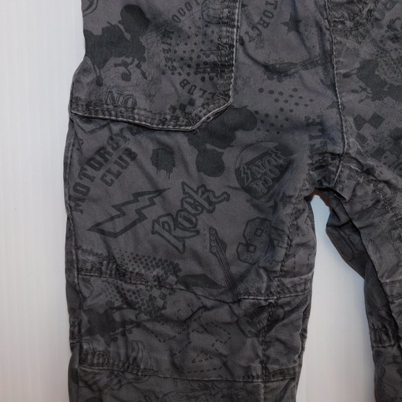 6-9 Months Gray Jersey Lined Gray Overalls - Picture 8 of 10